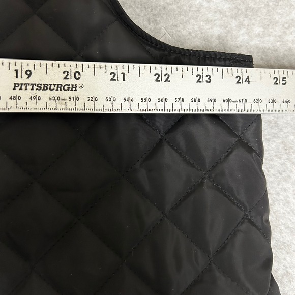New Soft Surroundings Snowline diamond quilted crossover puffer vest in black 1X - Picture 4 of 8